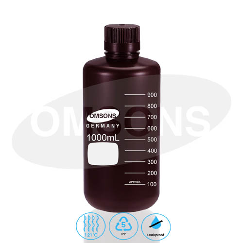 Reagent Bottles Amber Narrow Mouth _ESMC, Germany 1 Reagent Bottles Amber Narrow Mouth _ESMC, Germany