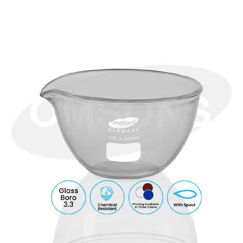 Dishes Evaporating Flat Bottom With Pour Out _ESMC, Germany 1 Dishes Evaporating Flat Bottom With Pour Out _ESMC, Germany