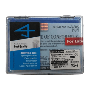 Glass Cuvette 10mm, ESMC, Optiglass, India