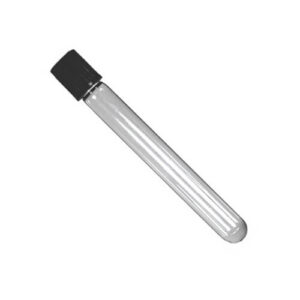 Test tube with black Cap 4 inch Pyrex