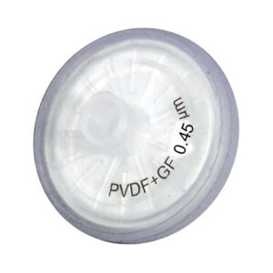 Syringe filter 0.45um 25mm dia PVDF